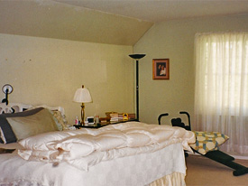 master bedroom before staging